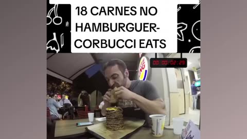 Corbucci eats sandwich with 18 meats at Burger King