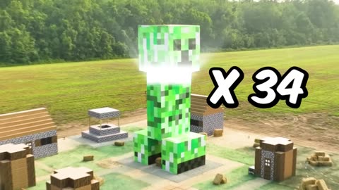 Massive Creeper Explosion : explosion minecraft destruction Mr.beast