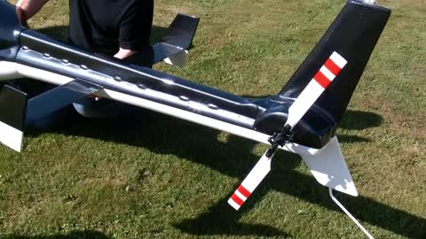 A RC plane or helicopter with retractable landing gear