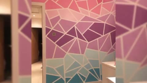 Beautifull geometric wall painting