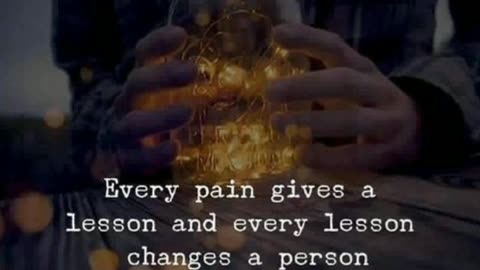 Every pain gives a lesson 😭😞