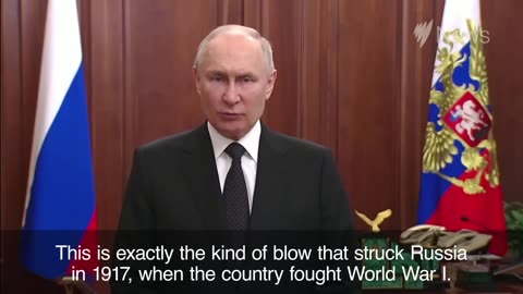 Russian President Vladimir Putin's emergency address to nation on Wagner's mutiny' | SBS