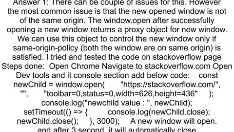 Unable to Close Child Window Inside setTimeout Callback in JavaScript