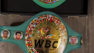 Terence Crawford showing off his amazing collection of world title belts 👑🏆🏅 o