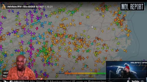 tout le Traffic aérien au dessus du Washington dc ( sa bouge )