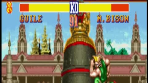 Zerando Street Fighter 2 The world Warrior, Guile Vs Bison