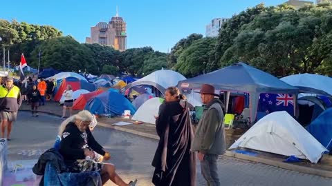 Morning Update from Camp Freedom, Wellington Parliament, New Zealand 21.02.22