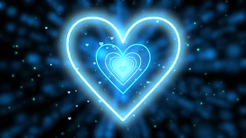 436. Neon Lights Love Heart Tunnel💙Neon Heart T