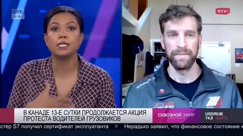 Marcel Irnie Freedom Convoy Protestor Speaks to Russia Int. News Feb. 9, 2022