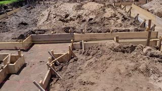 Oceanside home footer construction.