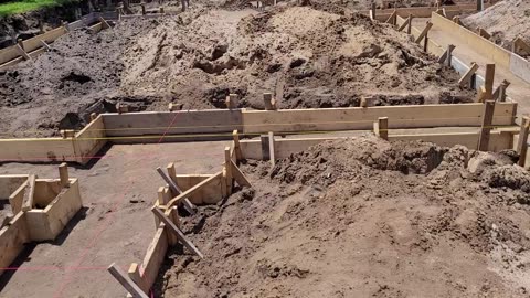 Oceanside home footer construction.