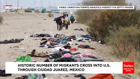 New Footage Captures Migrants Crossing Into U.S. From Mexico Amidst Historic Border Surge