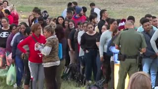 NEW: A large group of several hundred migrants just crossed illegally into Quemado, TX