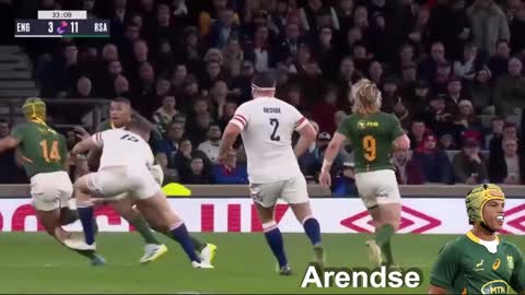 Kurt Lee Arendse Amazing Try vs England 2022