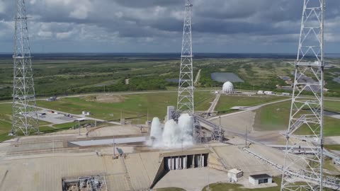 "NASA's Kennedy Space Center Tests Rocket Cooling System in Spectacular Water Deluge Event"