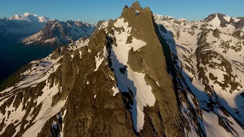 Mountain Mount Drone Glacier Alpine Landscape 4k video