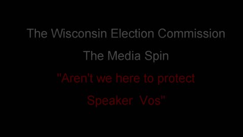 WI. Election Commission "Aren't we here to protect Speaker Vos"