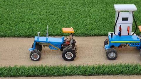 diy tractor mini petrol pump science project || keepvilla