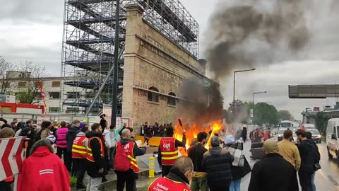 Protesters block 2024 Olympic site in Paris amid pension-reform tensions