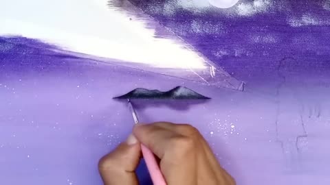 Girl Lighting up the Sky / Acrylic Painting for Beginners