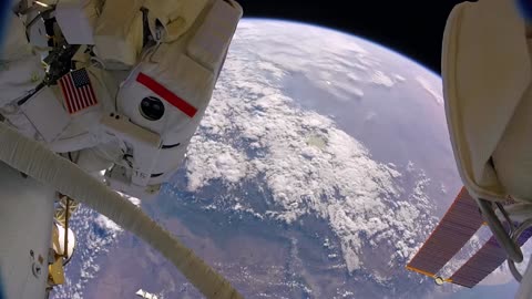 Astronauts accidentally lose a shield in space (GoPro 8K)