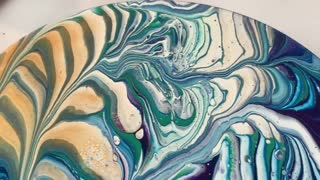 (121) Acrylic Pouring on a Record - Wrecked Ring Pour