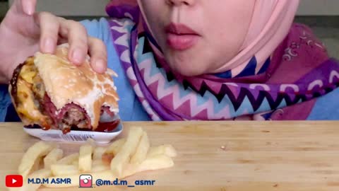 ASMR (MCDONALDS) burgerking asmr STACKERS Burger King Eating Sound - No Talking REAL SOUND ( FOOD )