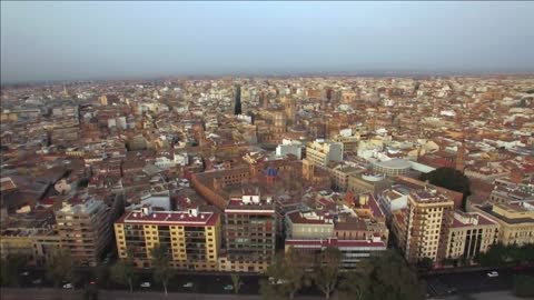 valencia aerial city view spain