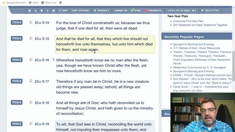 1) Why Grammar Matters: "God Was In Christ" 2 Cor. 5:19 (Understanding The Imperfect Tense)