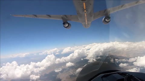 Pegasus Air Tanker Refuels F-16 Aggressors At Red Flag