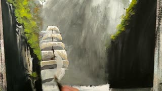 Painting of pirate ship