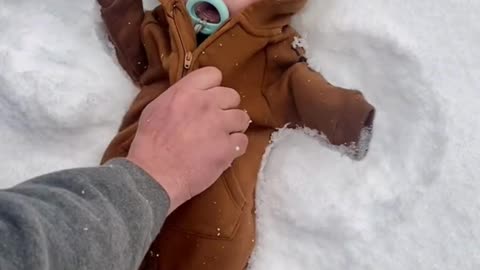 Baby’s first snow angel