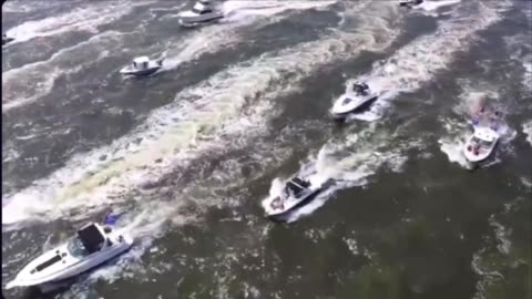 Jersey Shore… a massive MAGA boat parade as far as the eyes can see!