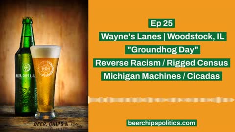 Ep 25 - Wayne's Lanes, IL, "Groundhog Day", Reverse Racism, Rigged Census, Michigan Machines,Cicadas