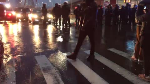 BLM/Antifa blocked by NYPD the previous night