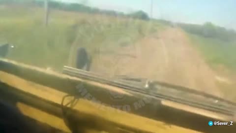Video from inside a Ukrainian MaxxPro MRAP during combat it's hit by a Russian drone