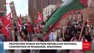 Protestors March Outside Republican National Convention In Milwaukee, Wisconsin