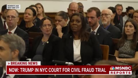 Letitia James can't stop staring at Trump