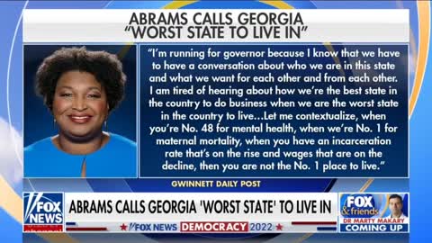 Stacey Abrams: Georgia Worst Place To Live