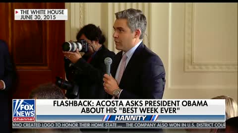 Sean Hannity blasts CNN’s Jim Acosta for his claim that he was tough on Obama