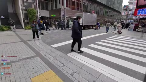 WALKING THROUGH JAPAN AT EARLY MORNING