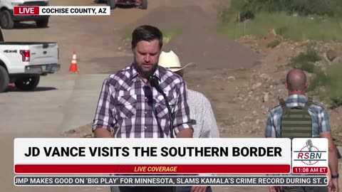 JD Vance Visits the Southern Border in Arizona - 8/1/24