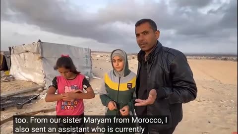 ONSCENE FOOTAGE DISPLACED FAMILY IN W RAFAH