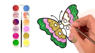 Drawing and Coloring for Kids - How to Draw Butterfly 05