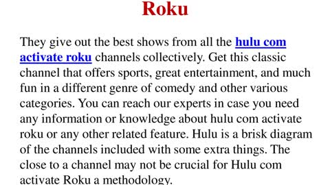 How To Activate Hulu Device On Roku