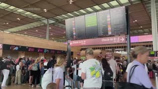 Flights delayed at Berlin airport as widespread technology outage causes disruption around world