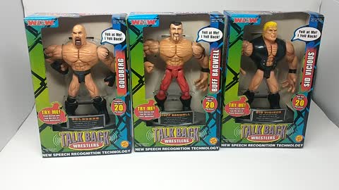 WCW TalkBack Wrestlers Toy Biz 2000 Goldberg Buff Bagwell Sid Vicious