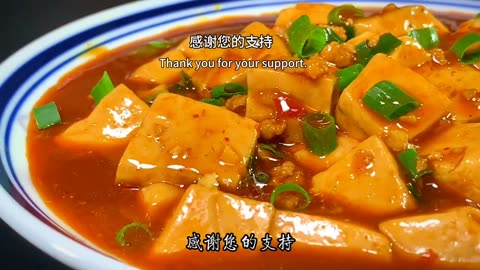 Chinese cuisine recipe, Mapo tofu, makes authentic good taste at home, spicy and delicious cooking