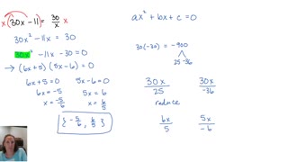 Solving Quadratic Equations by Factoring