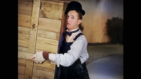 Stan Laurel Oliver Hardy The Music Box 1932 scene colorized 4k